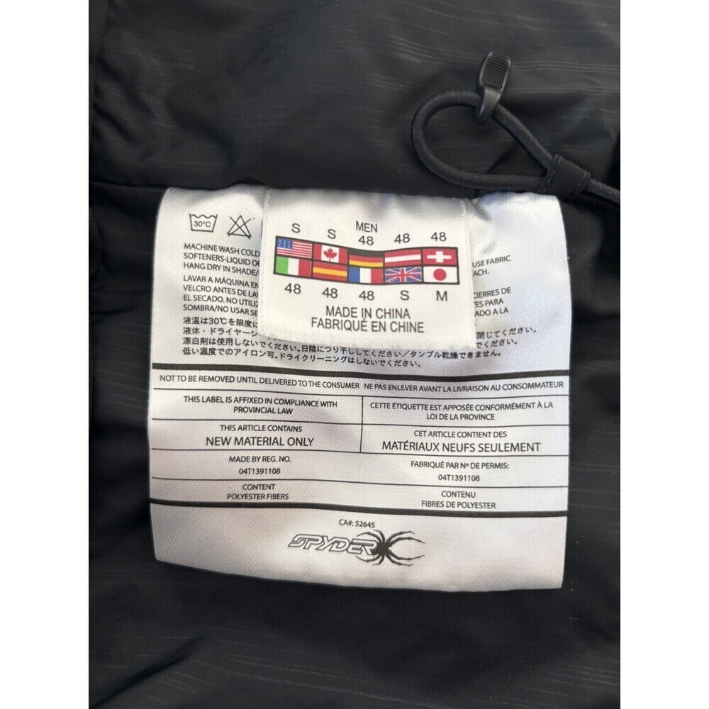 SPYDER Pinnacle Style 133032 Black Blue Ski Jacket Men's Small - Picture 15 of 16